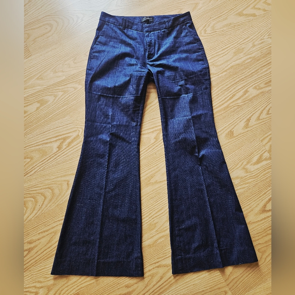 NWT Banana Republic Factory Chambray Flare Pants Size 10